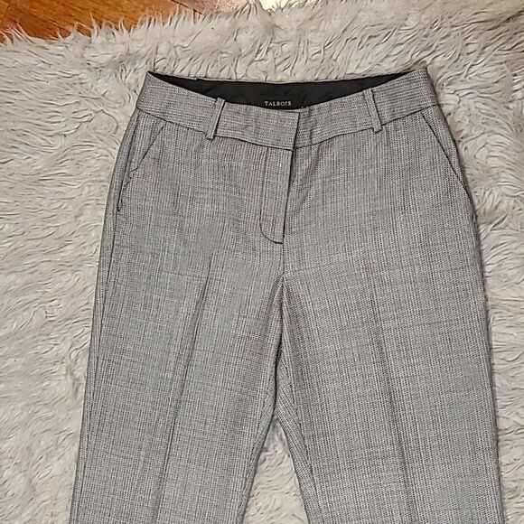 NWOT Talbots‎ womens black and white pattern wool blend pants - Picture 2 of 7